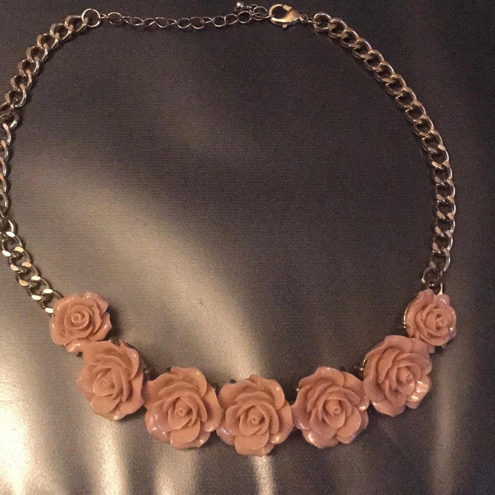 Pink rose gold necklace